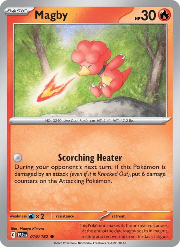 Magby 019/182  - Reverse Holofoil SV04 Paradox Rift - Common