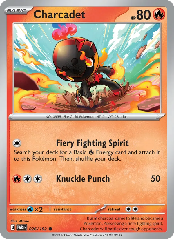 Charcadet 026/182  - Reverse Holofoil SV04 Paradox Rift - Common