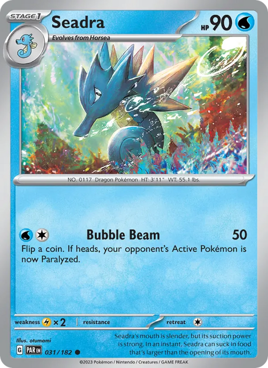 Seadra 031/182  - Reverse Holofoil SV04 Paradox Rift - Common