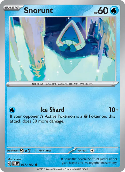 Snorunt 037/182  - Reverse Holofoil SV04 Paradox Rift - Common