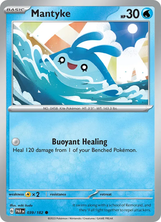 Mantyke 039/182  - Reverse Holofoil SV04 Paradox Rift - Common