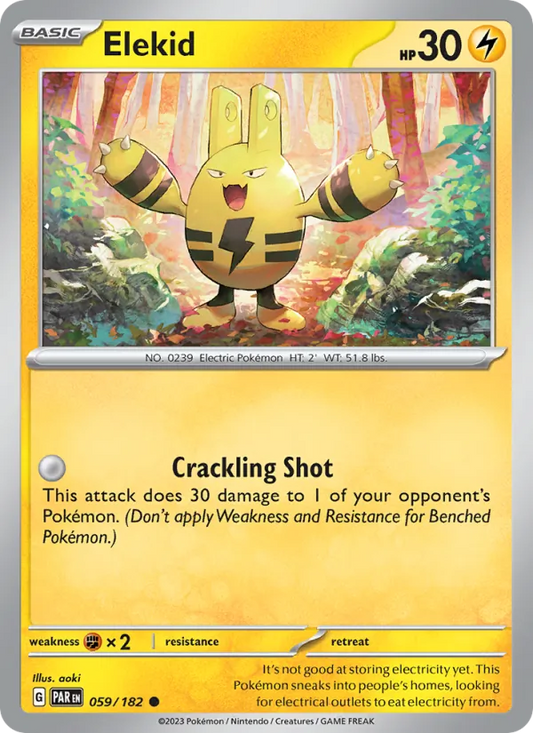 Elekid 059/182  - Reverse Holofoil SV04 Paradox Rift - Common