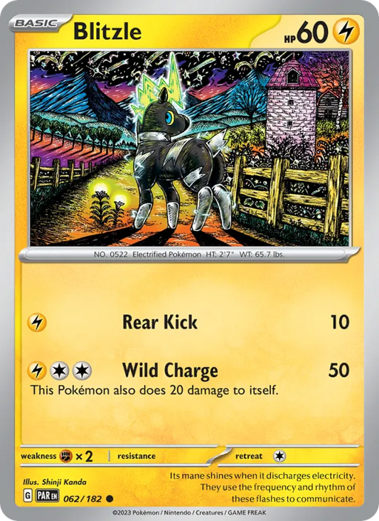 Blitzle 062/182  - Reverse Holofoil SV04 Paradox Rift - Common