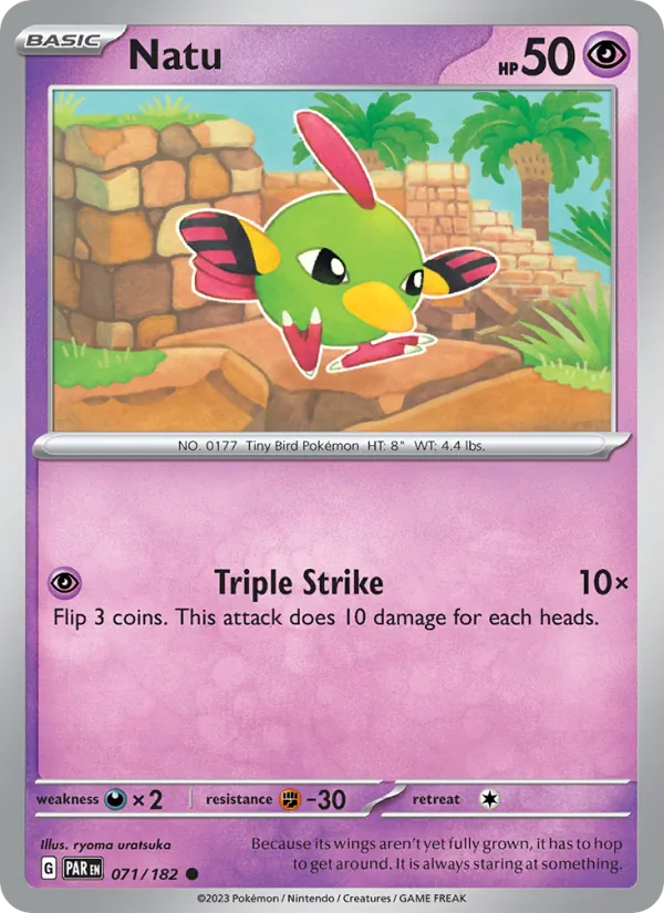 Natu 071/182  - Reverse Holofoil SV04 Paradox Rift - Common