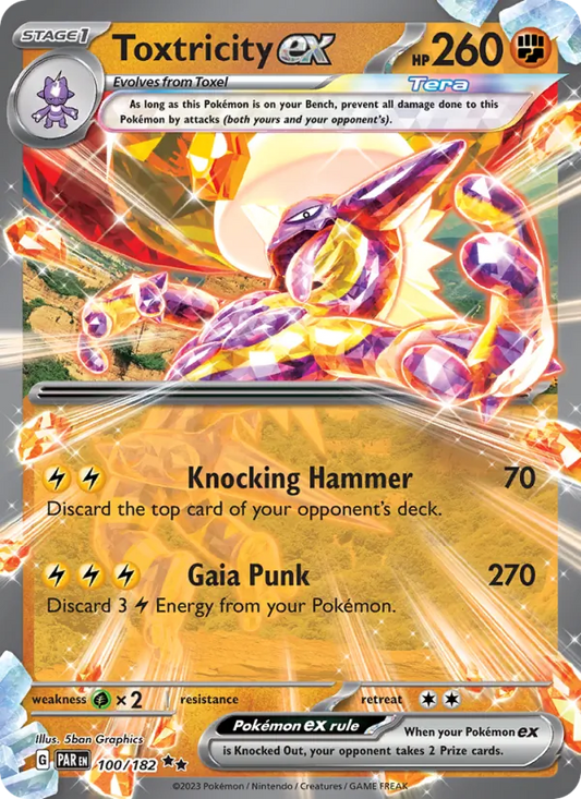 Toxtricity ex 100/182  - Holofoil SV04 Paradox Rift - Double Rare