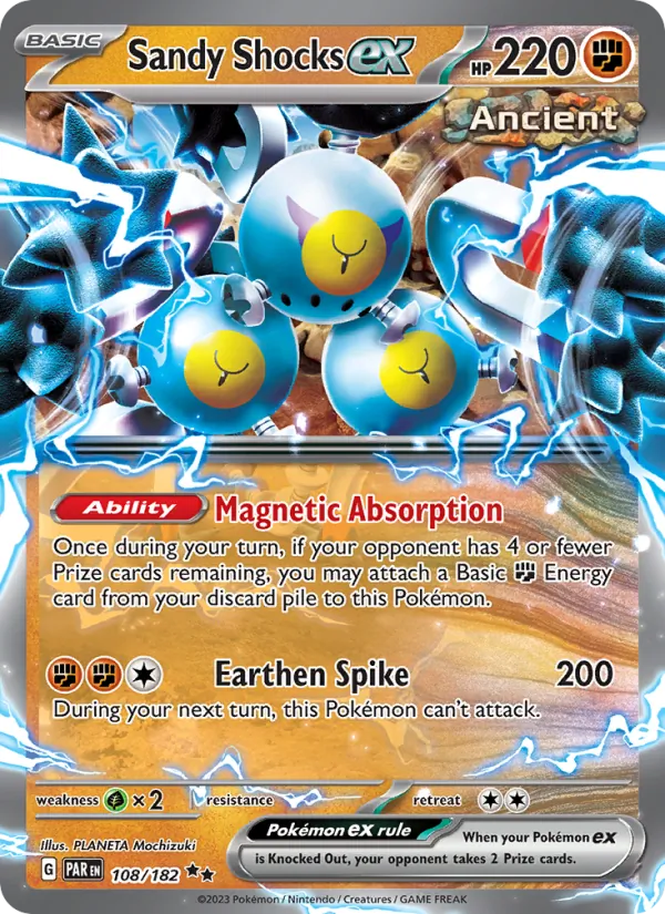 Sandy Shocks ex 108/182  - Holofoil SV04 Paradox Rift - Double Rare