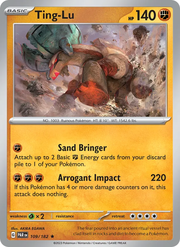 Ting-Lu 109/182  - Holofoil SV04 Paradox Rift - Rare