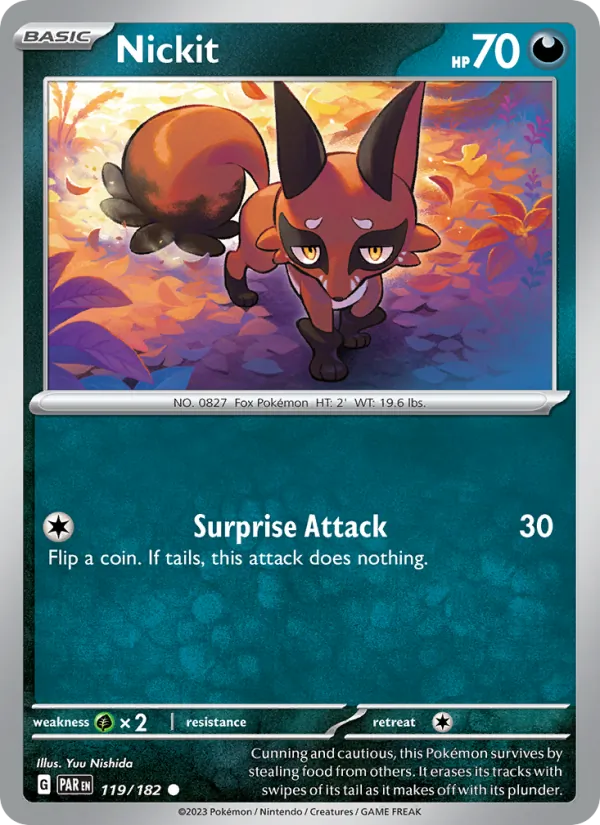 Nickit 119/182  - Reverse Holofoil SV04 Paradox Rift - Common