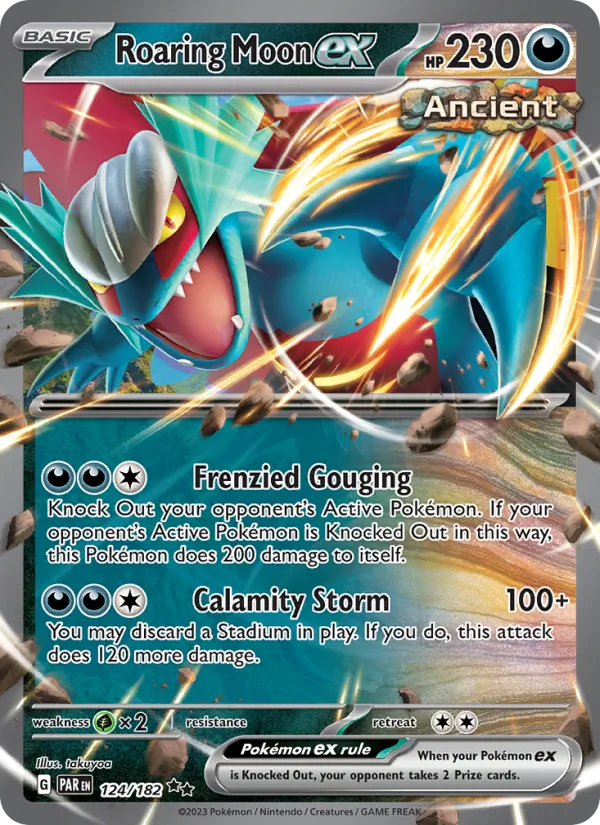 Roaring Moon ex 124/182  - Holofoil SV04 Paradox Rift - Double Rare