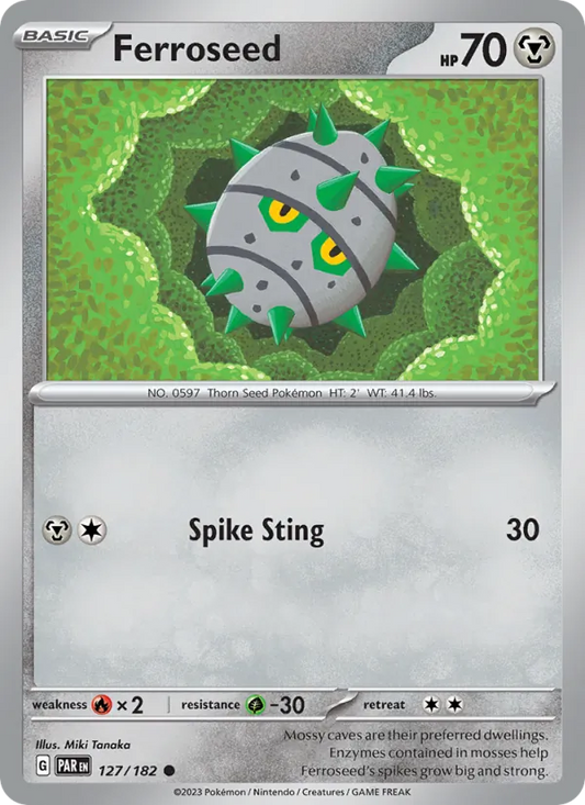 Ferroseed 127/182  - Reverse Holofoil SV04 Paradox Rift - Common