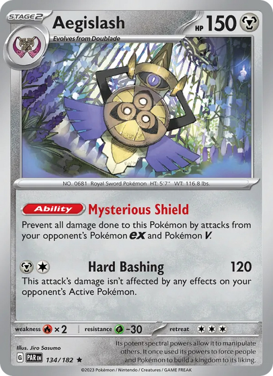 Aegislash 134/182  - Holofoil SV04 Paradox Rift - Rare