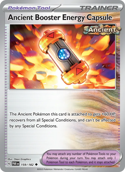 Ancient Booster Energy Capsule 159/182  - Reverse Holofoil SV04 Paradox Rift - Uncommon