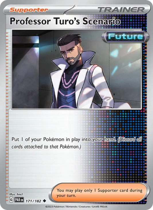 Professor Turo's Scenario 171/182  - Reverse Holofoil SV04 Paradox Rift - Uncommon