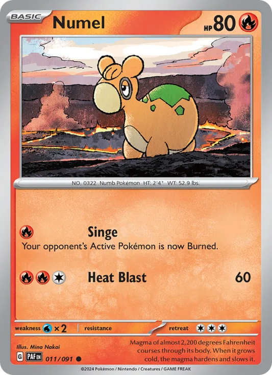 Numel 011/091  - Reverse Holofoil SV Paldean Fates - Common