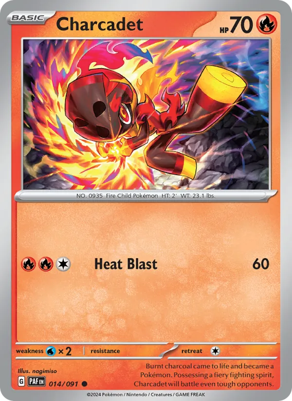 Charcadet 014/091  - Reverse Holofoil SV Paldean Fates - Common