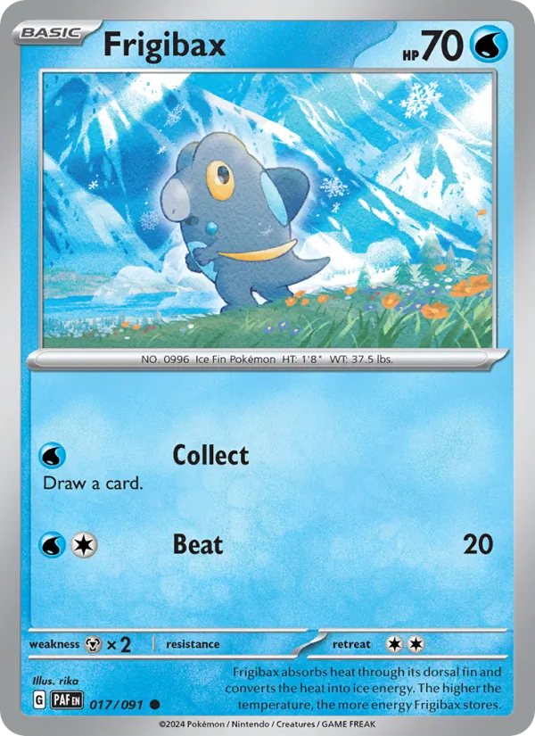 Frigibax 017/091  - Reverse Holofoil SV Paldean Fates - Common