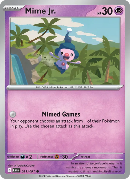 Mime Jr. 031/091  - Reverse Holofoil SV Paldean Fates - Common