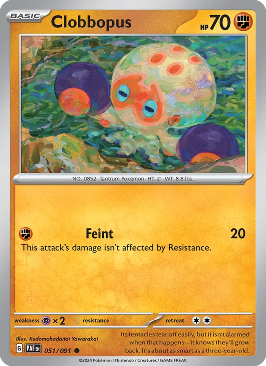 Clobbopus 051/091  - Reverse Holofoil SV Paldean Fates - Common
