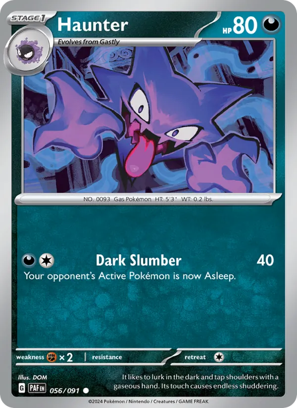 Haunter 056/091  - Reverse Holofoil SV Paldean Fates - Common
