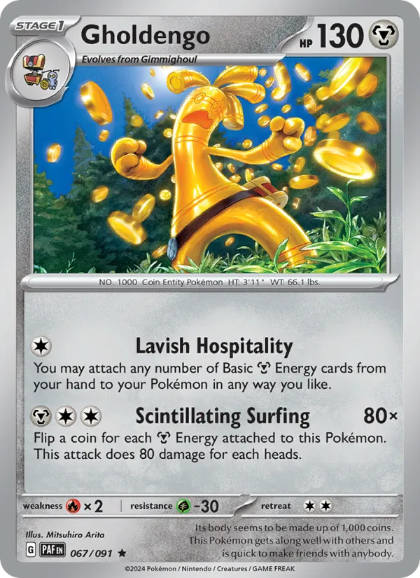 Gholdengo 067/091  - Holofoil SV Paldean Fates - Rare