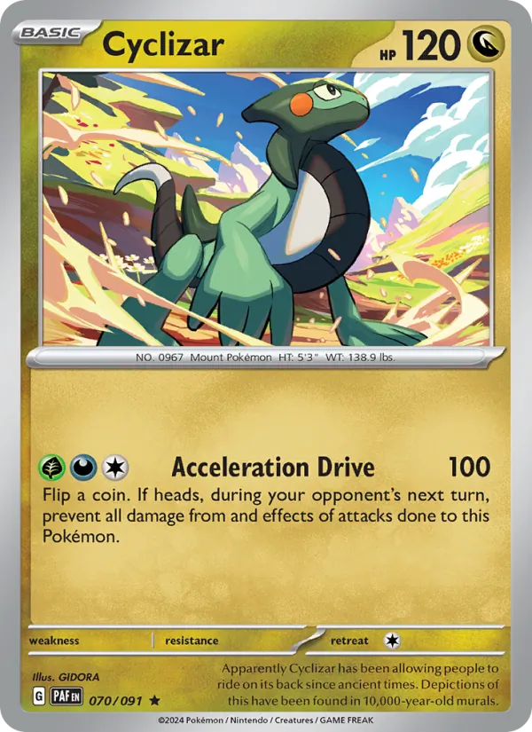Cyclizar 070/091  - Reverse Holofoil SV Paldean Fates - Rare