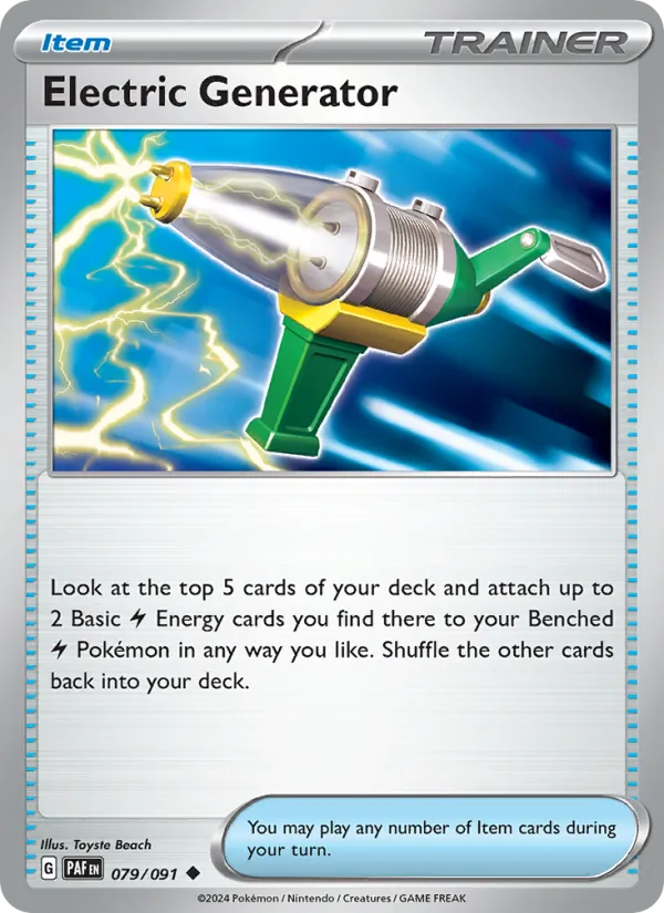 Electric Generator 079/091  - Reverse Holofoil SV Paldean Fates - Uncommon