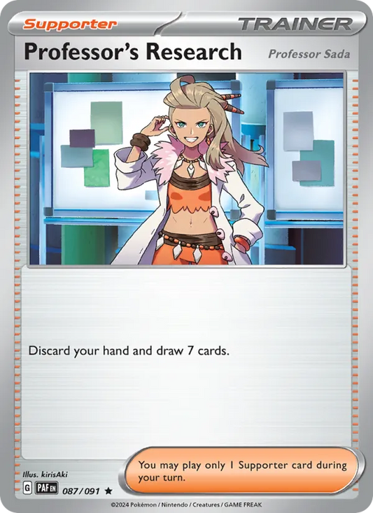Professor's Research 087/091  - Holofoil SV Paldean Fates - Rare