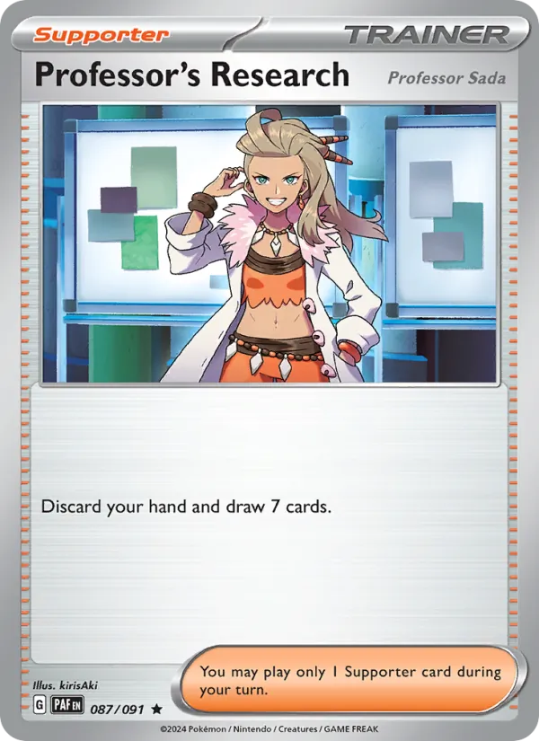 Professor's Research 087/091  - Reverse Holofoil SV Paldean Fates - Rare