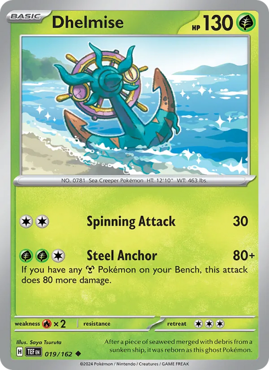 Dhelmise 019/162  - Reverse Holofoil SV05 Temporal Forces - Uncommon