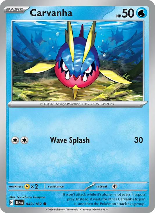 Carvanha 042/162  - Reverse Holofoil SV05 Temporal Forces - Common