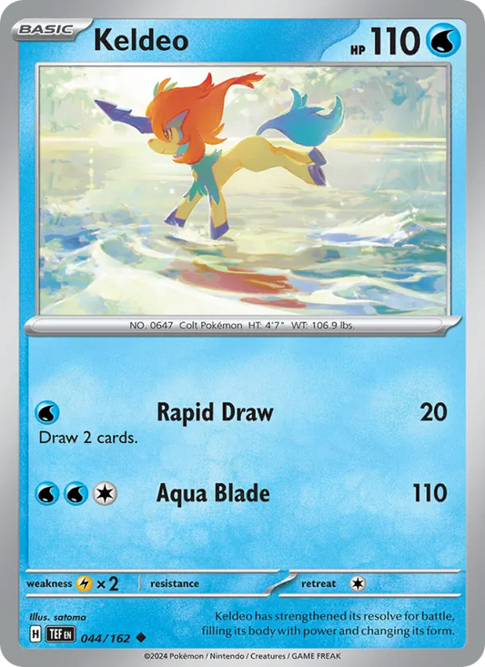 Keldeo 044/162  - Reverse Holofoil SV05 Temporal Forces - Uncommon