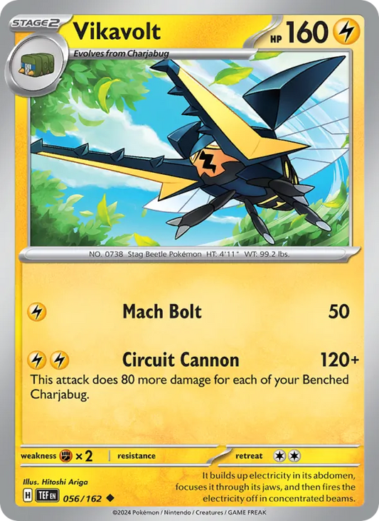 Vikavolt 056/162  - Reverse Holofoil SV05 Temporal Forces - Uncommon