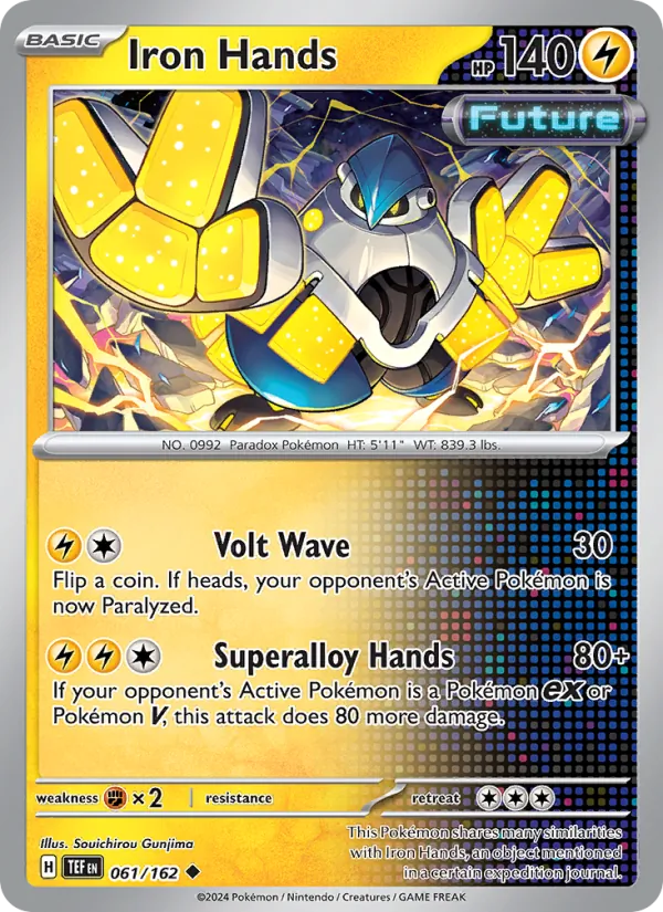 Iron Hands 061/162  - Reverse Holofoil SV05 Temporal Forces - Uncommon