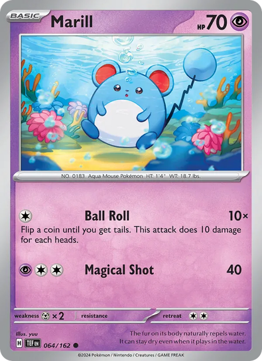 Marill 064/162  - Reverse Holofoil SV05 Temporal Forces - Common