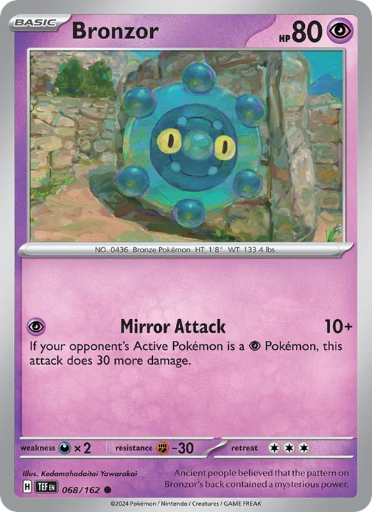 Bronzor 068/162  - Reverse Holofoil SV05 Temporal Forces - Common