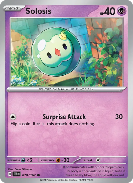 Solosis 070/162  - Reverse Holofoil SV05 Temporal Forces - Common