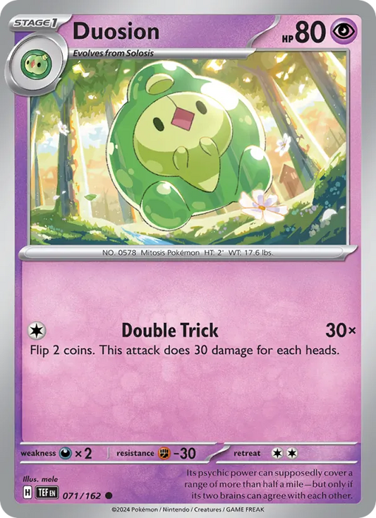 Duosion 071/162  - Reverse Holofoil SV05 Temporal Forces - Common