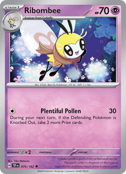 Ribombee 076/162  - Reverse Holofoil SV05 Temporal Forces - Uncommon
