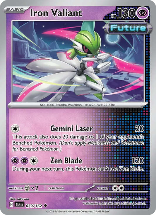 Iron Valiant 079/162  - Reverse Holofoil SV05 Temporal Forces - Uncommon