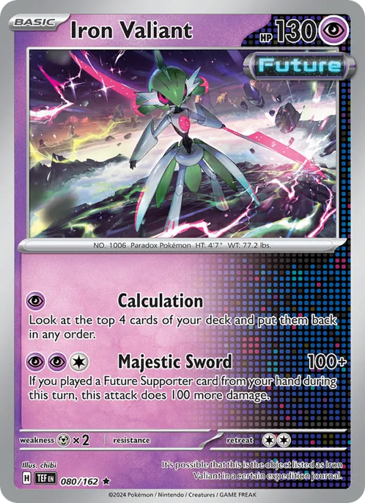 Iron Valiant 080/162  - Holofoil SV05 Temporal Forces - Rare