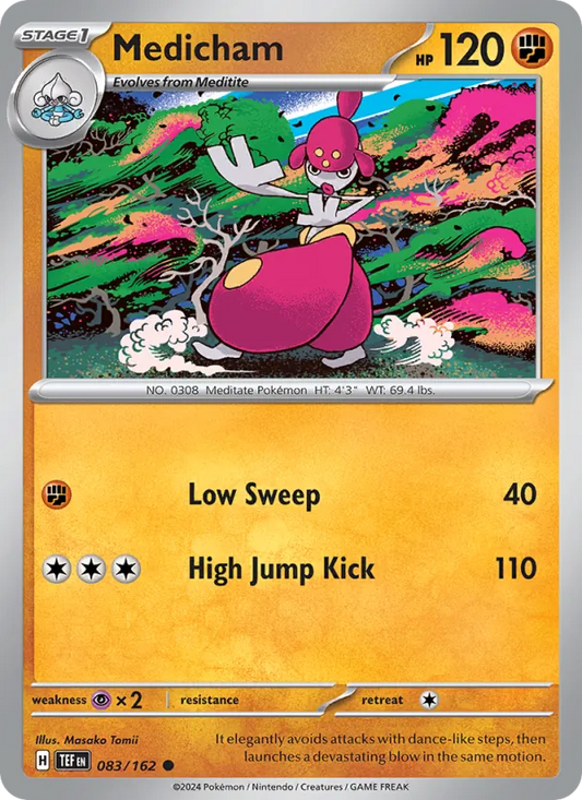 Medicham 083/162  - Reverse Holofoil SV05 Temporal Forces - Common