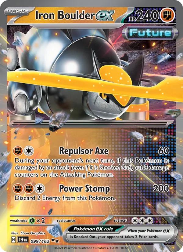 Iron Boulder ex 099/162  - Holofoil SV05 Temporal Forces - Double Rare