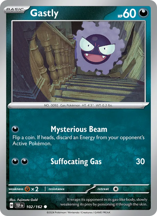 Gastly 102/162  - Reverse Holofoil SV05 Temporal Forces - Common