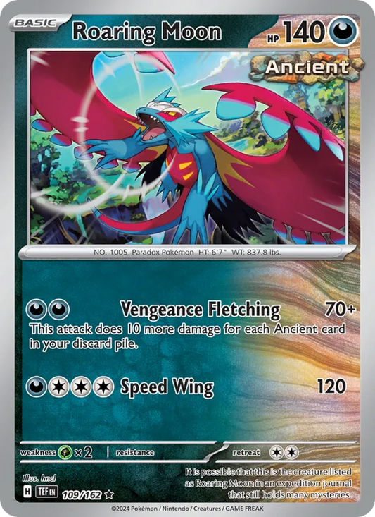 Roaring Moon 109/162  - Holofoil SV05 Temporal Forces - Rare