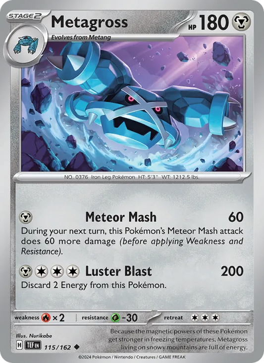 Metagross 115/162  - Reverse Holofoil SV05 Temporal Forces - Uncommon