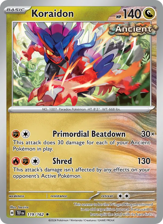 Koraidon 119/162  - Holofoil SV05 Temporal Forces - Rare