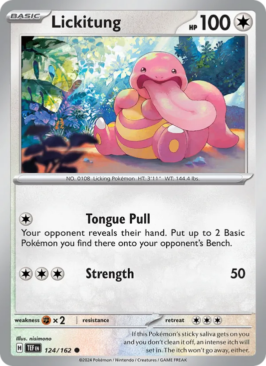 Lickitung 124/162  - Reverse Holofoil SV05 Temporal Forces - Common