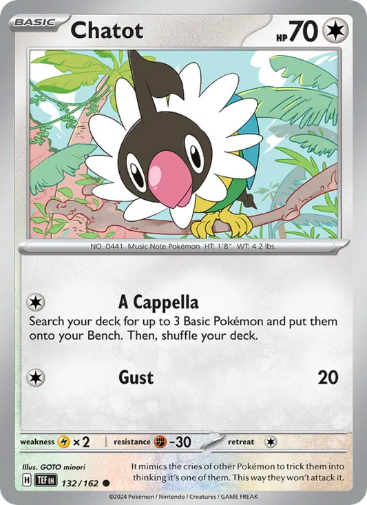Chatot 132/162  - Reverse Holofoil SV05 Temporal Forces - Common