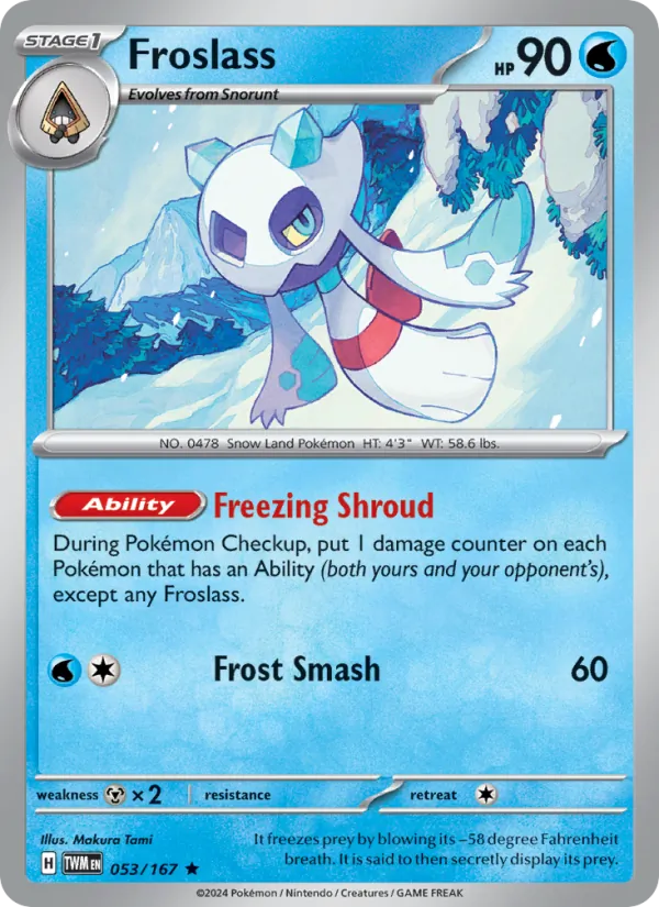 Froslass 053/167  - Holofoil SV06 Twilight Masquerade - Rare