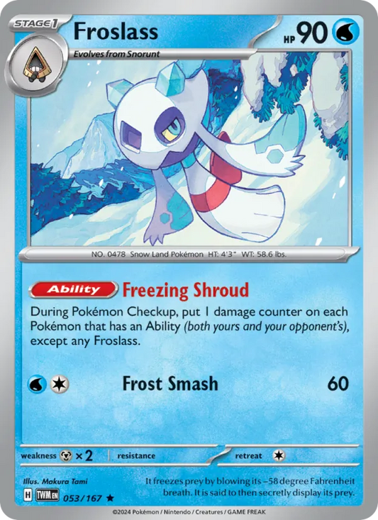 Froslass 053/167  - Holofoil SV06 Twilight Masquerade - Rare